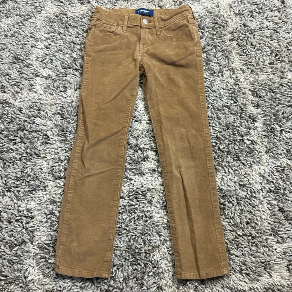 Old Navy Boys Skinny Corduroy Pants Cords 8 Tan Brown Caramel